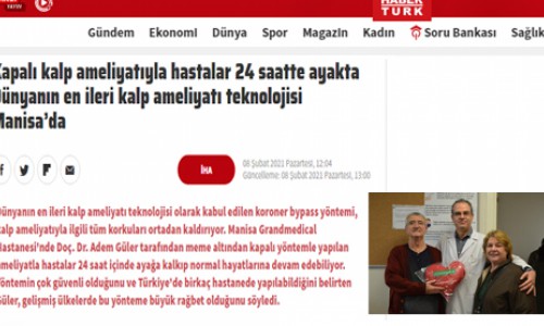 Dünyanın en ileri kalp ameliyatı teknolojisi Manisa’da